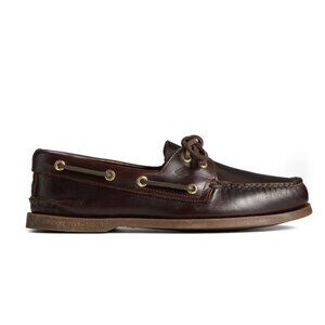 NEW Sperry Authentic Leather Original Boat Shoe sz 11.5 brown/amaretto